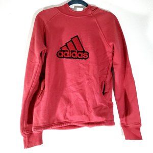 Adidas Red Hoodie Plushy Logo S